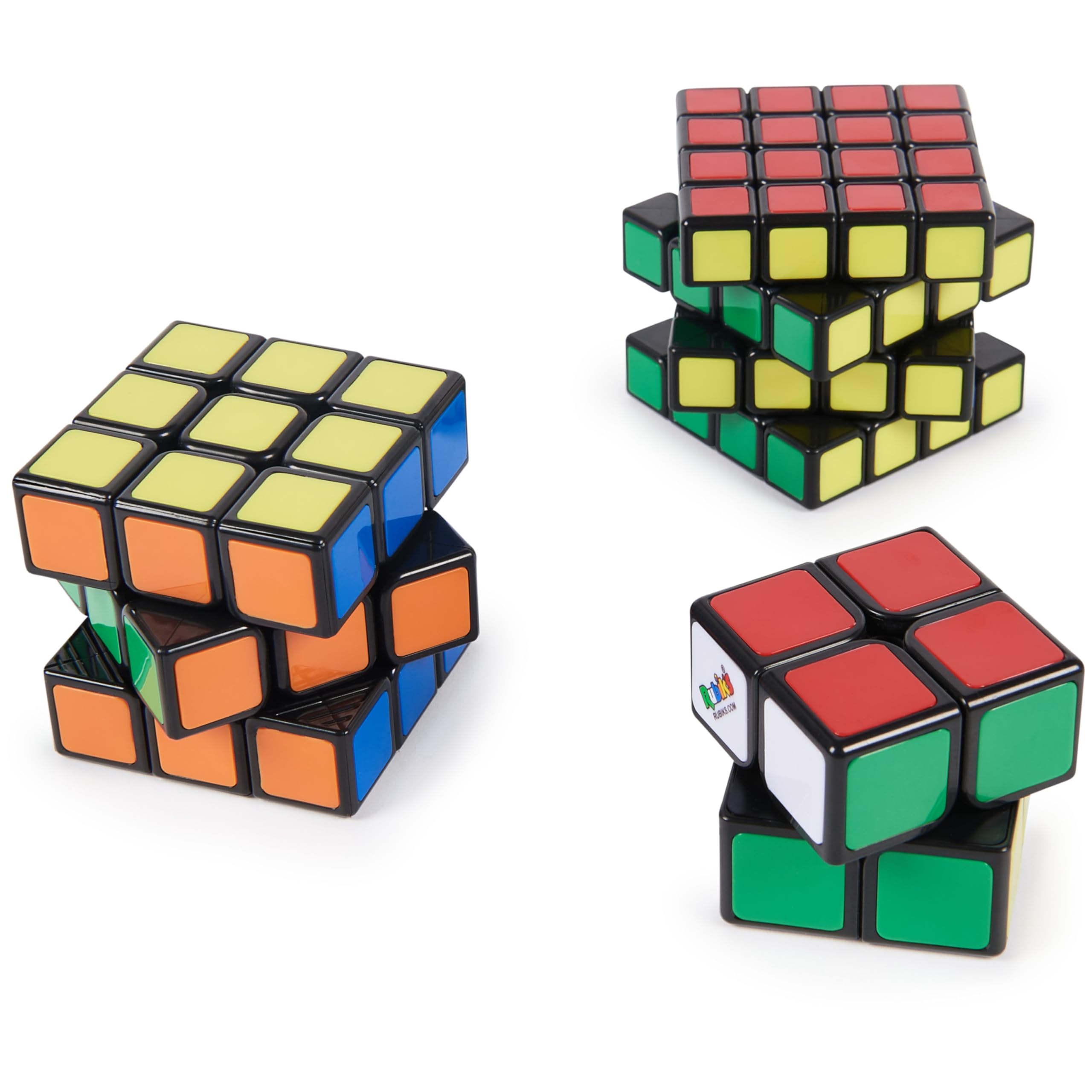 Rubik's Tiled Trio Bundle 2x2 Mini 3x3 Cube 4x4 Master 3D Puzzle Game
